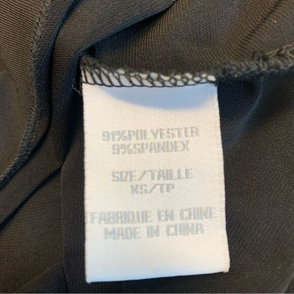 Black sequin halter top stretchy flowy evening cocktail dress Sz XS - Picture 9 of 14